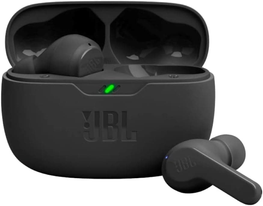 Amazon.com: JBL Vibe Beam - True Wireless JBL Deep Bass Sound Earbuds, Bluetooth 5.2, Water & Dust Resistant, Hands-free call with VoiceAware, Up to 32 hours of battery life (Black) : Electronics