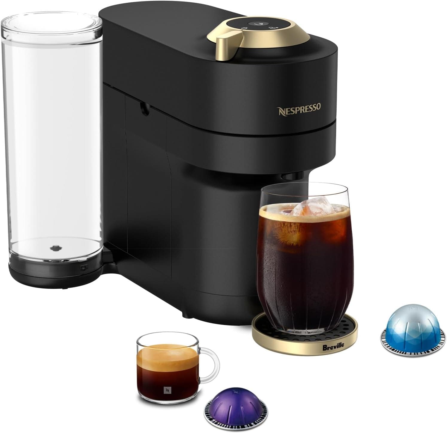 Amazon.com: Nespresso Festive Vertuo Pop+ Coffee and Espresso Maker by Breville, Matte Black Gold: Home & Kitchen