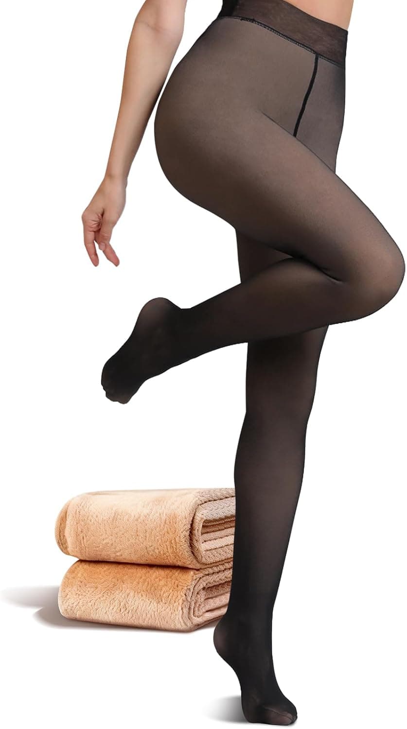 Amazon – JIZ Translucent Fleece-Lined Tights -