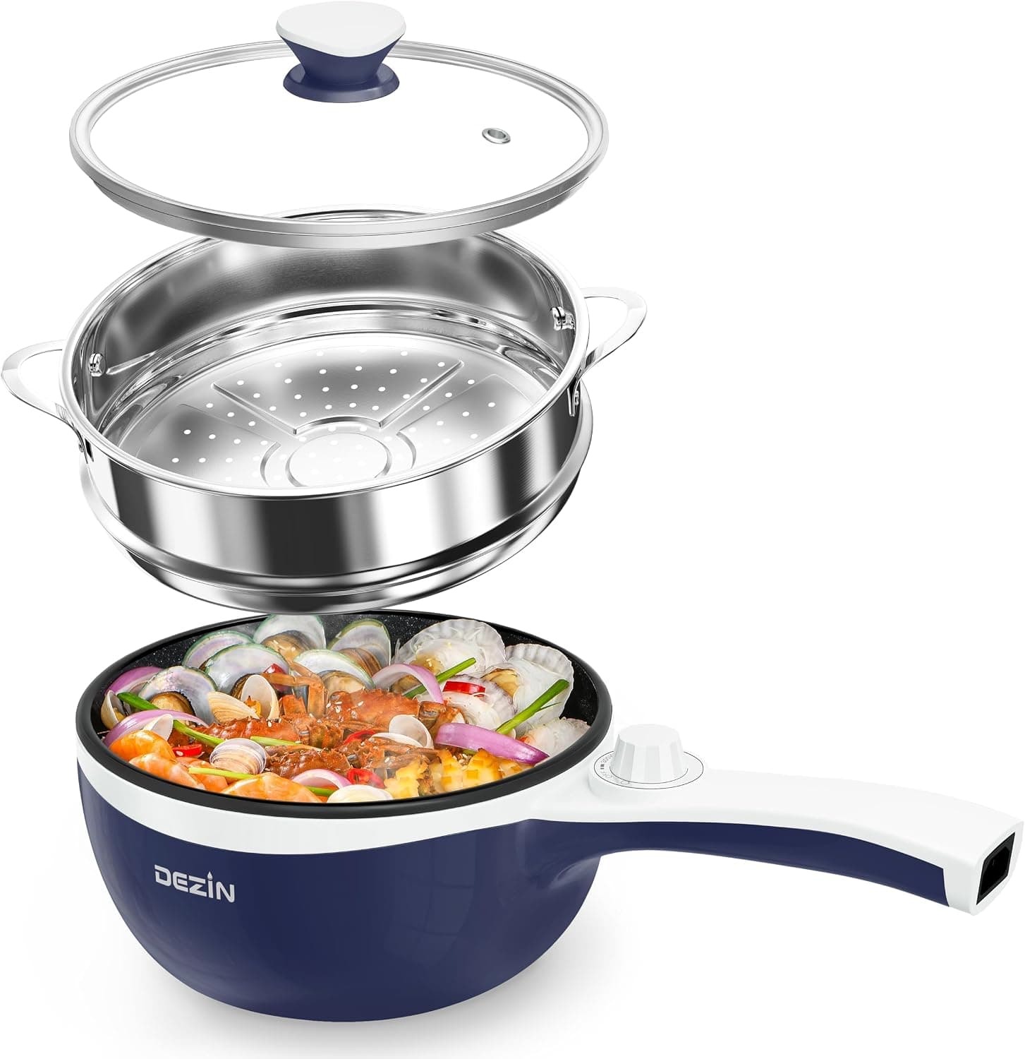 Amazon – Dezin 1.5L Electric Pot w/ Steamer