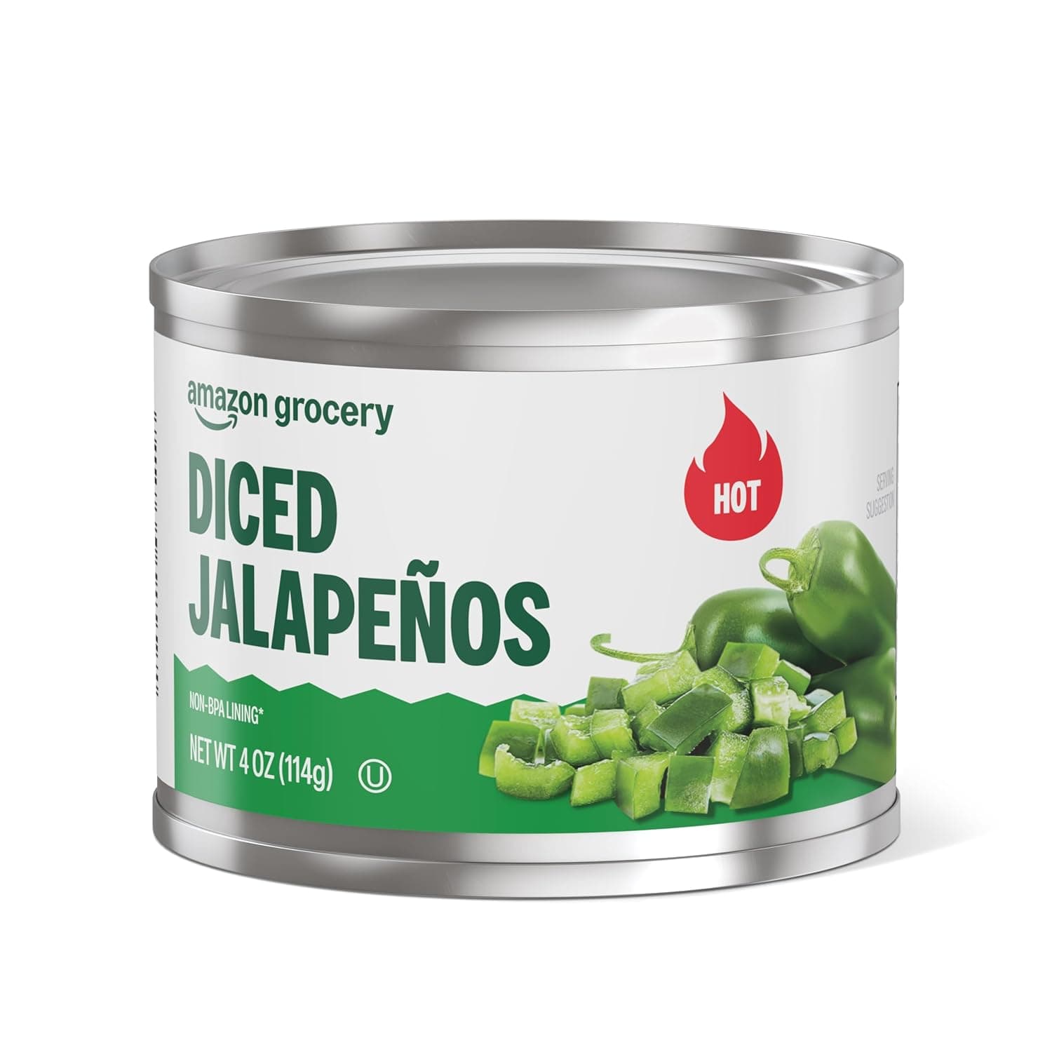 Amazon Grocery, Diced Jalapeños, Hot