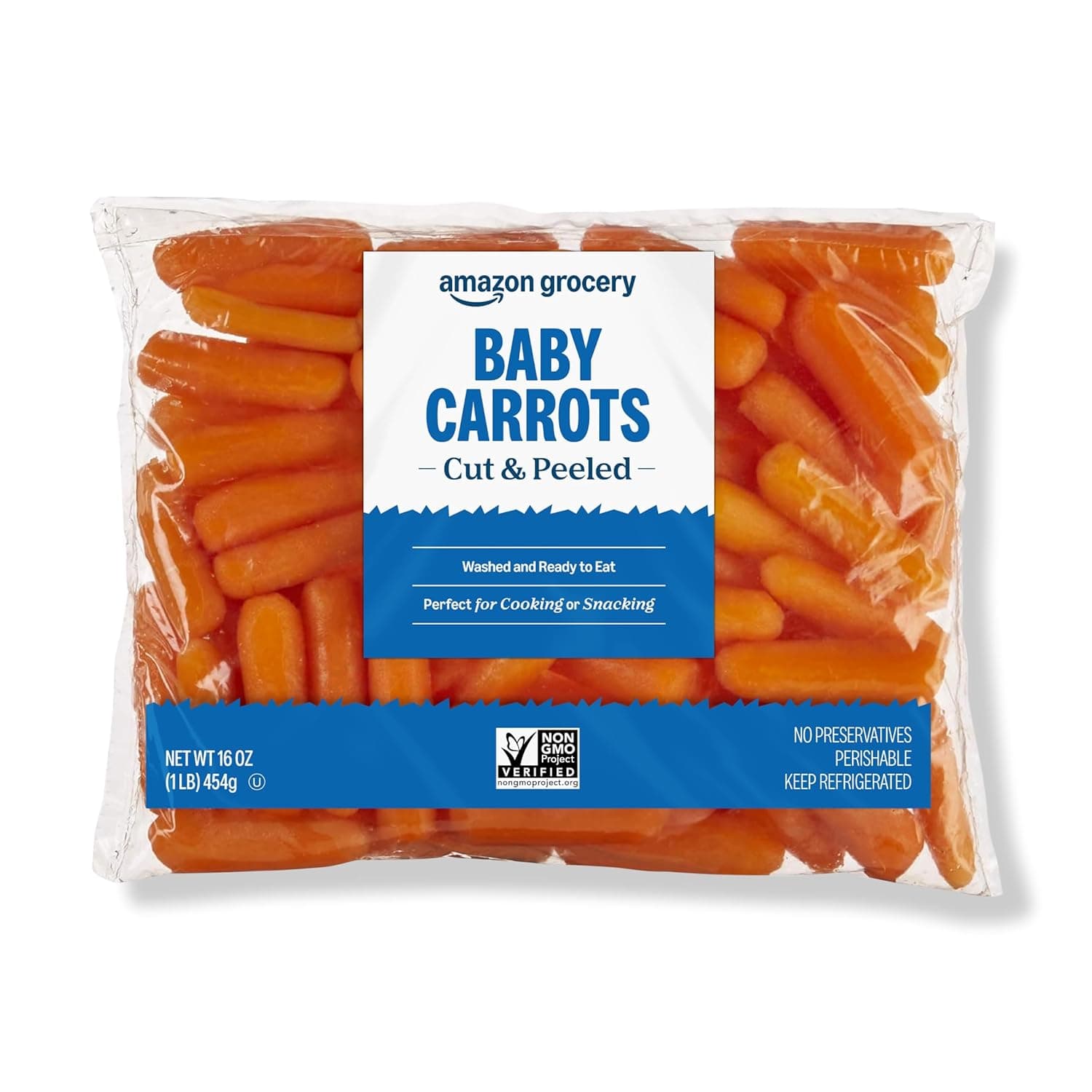 Amazon Grocery, Cut & Peeled Baby Carrots