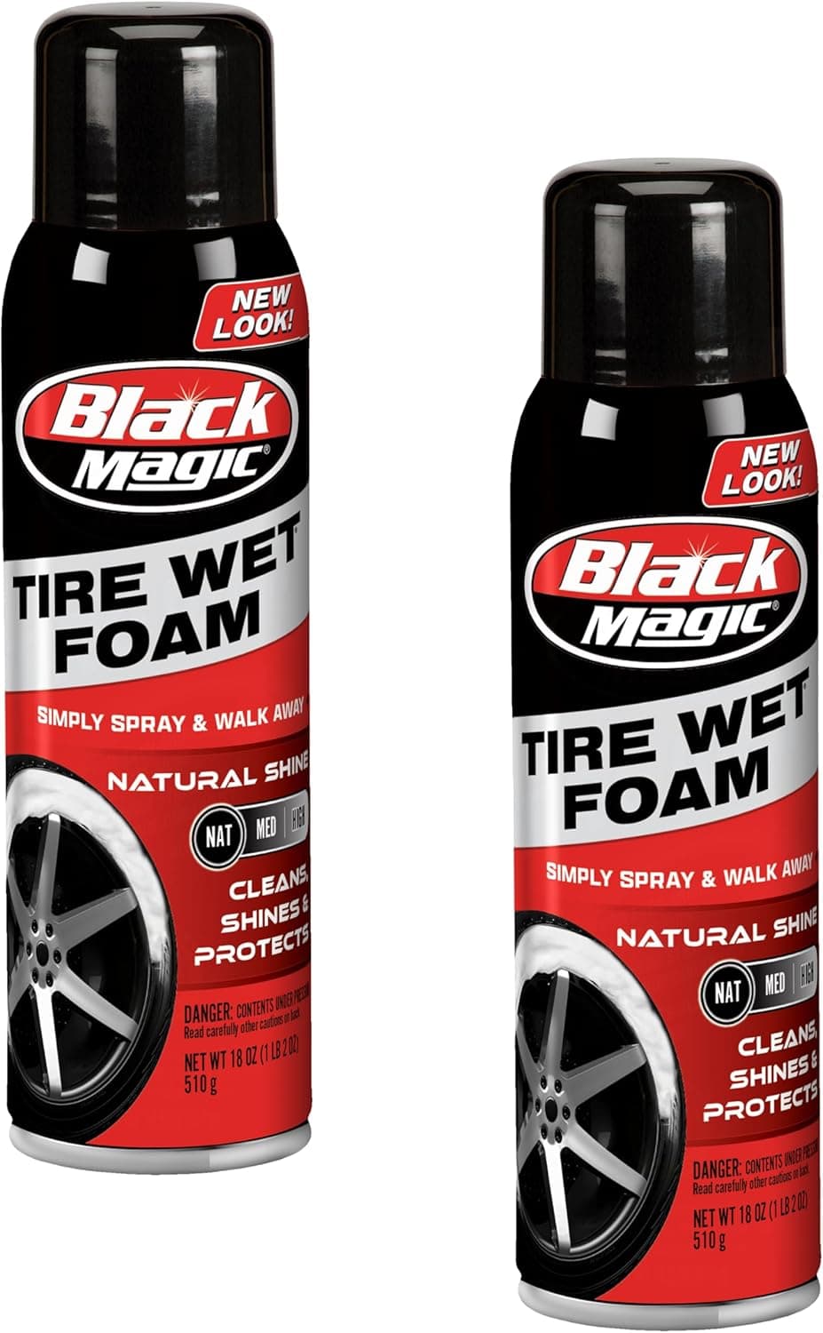 Black Magic 120269 Tire Wet Foam Spray 18 Fl. Oz. (Pack of 2) + Free S&H