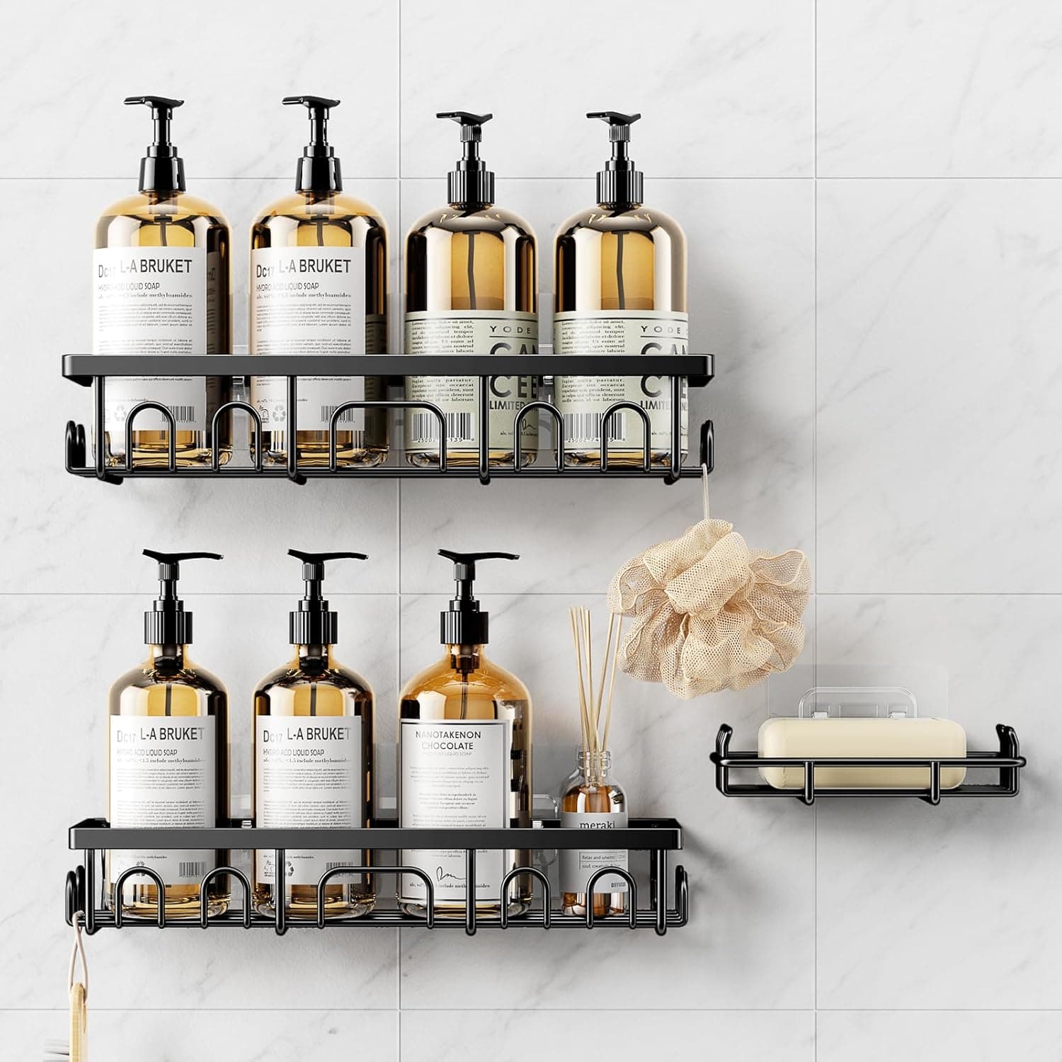 Thumb Score: 0 Amazon has 3 Pack Shower Caddy Rustproof Adhesive Bathroom Organizer with S