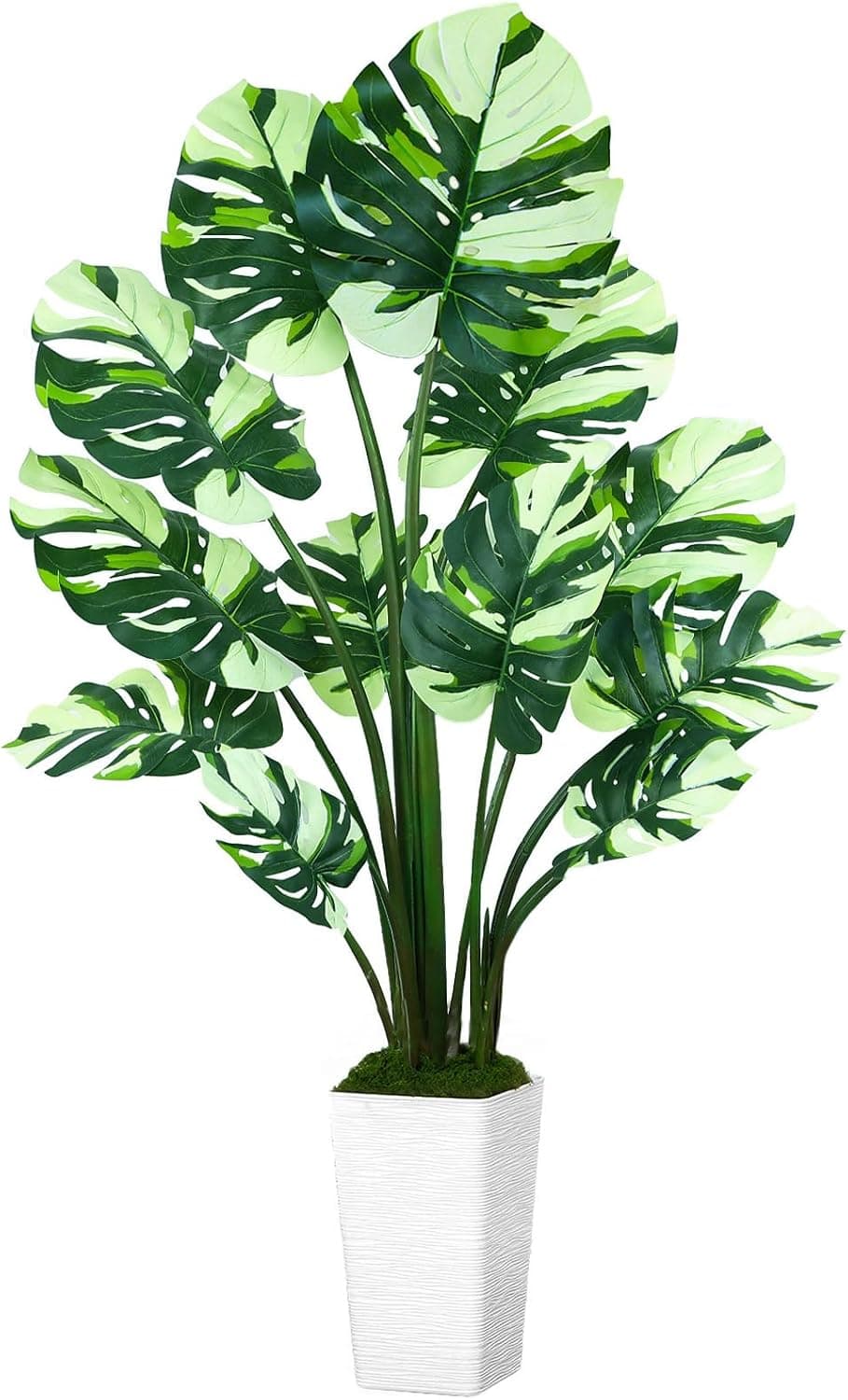 Tall 64'' Artificial Monstera Plant, Fake Tree Tropical Silk Plant