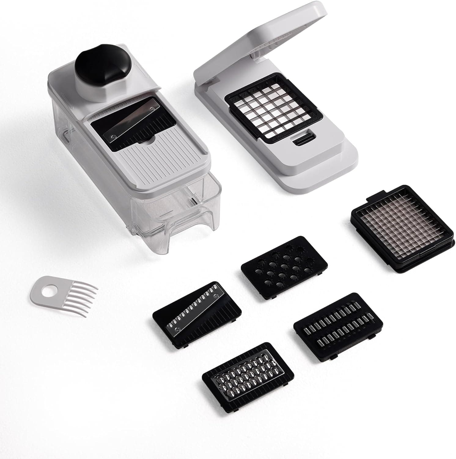 CAROTE Mandoline Slicer Vegetable Chopper with Container, Food Chopper Vegetable Cutter, Cheese Graters, Dicer for Kitchen, BPA-Free Kitchen Gadgets with Safety Holder