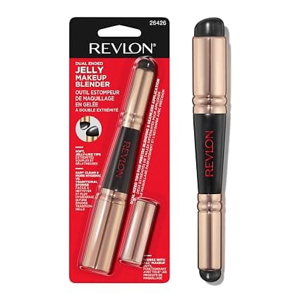 Revlon Dual Ended Jelly Makeup Blender Tool, Silicone Makeup Applicator for Blush, Bronzer, Concealer, Contour, Eyes, and Lips