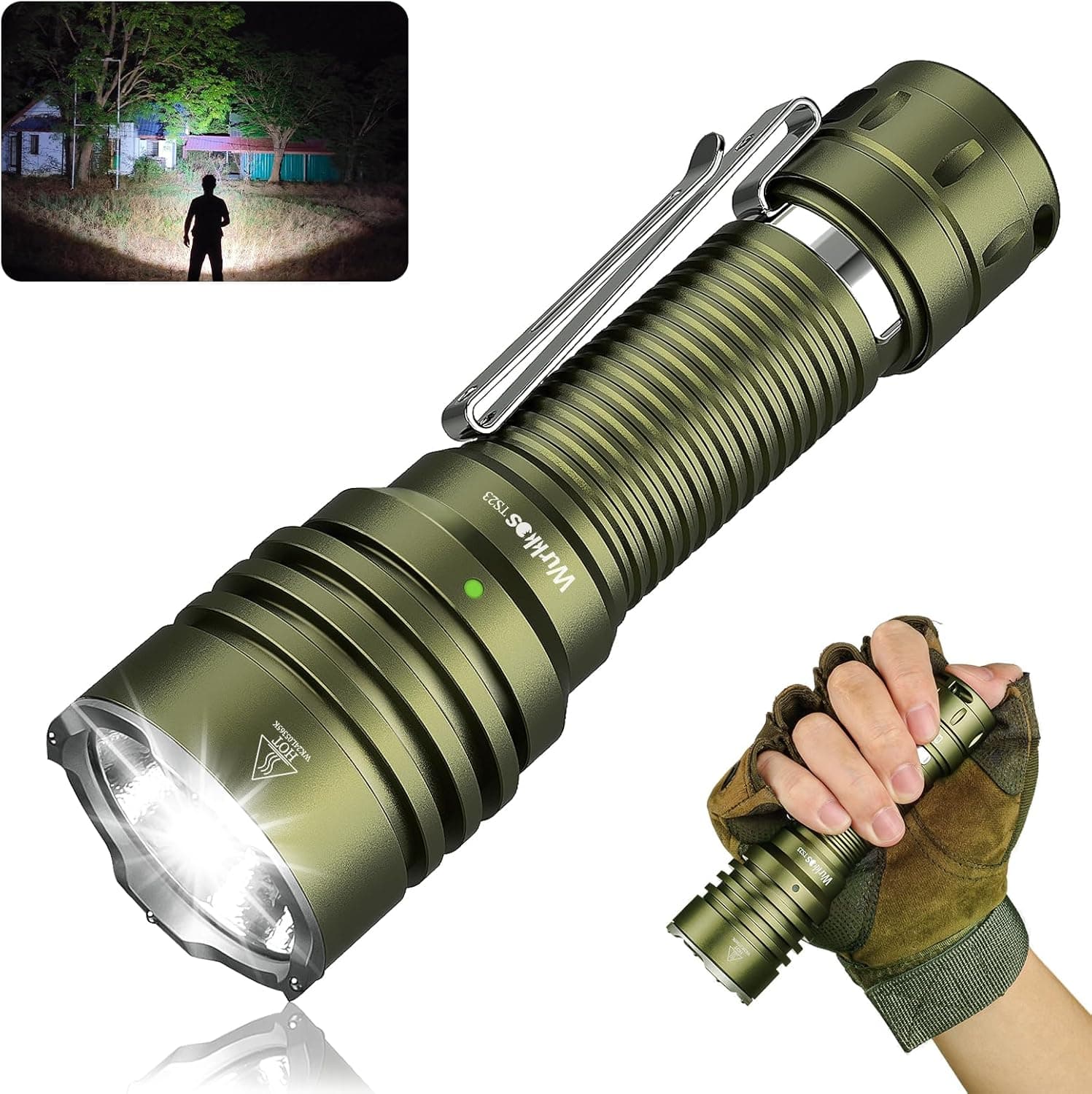 Wurkkos TS23 Tactical Flashlight, 5000 Lumens