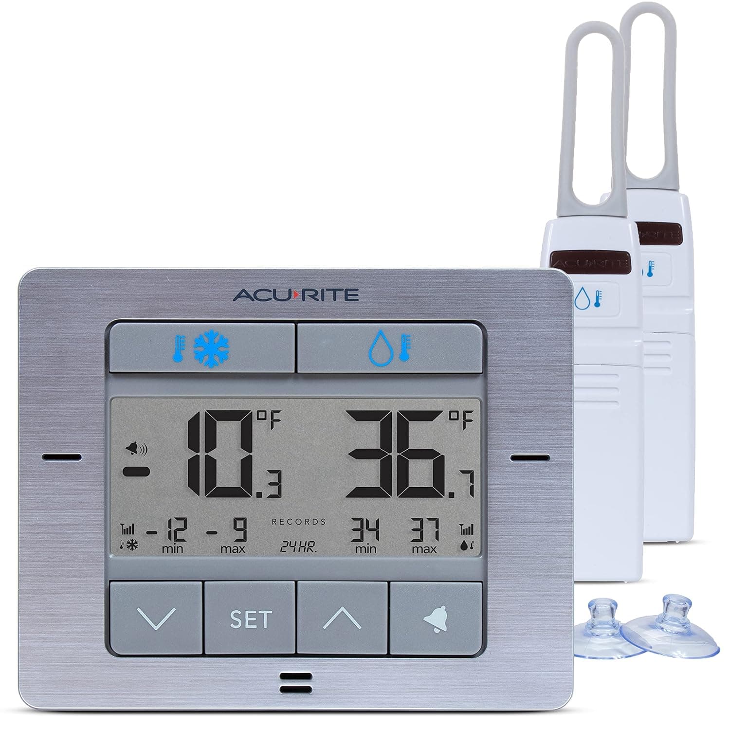 Prime: AcuRite Digital Wireless Fridge & Freezer Thermometer w/ Alarm + Free S&H