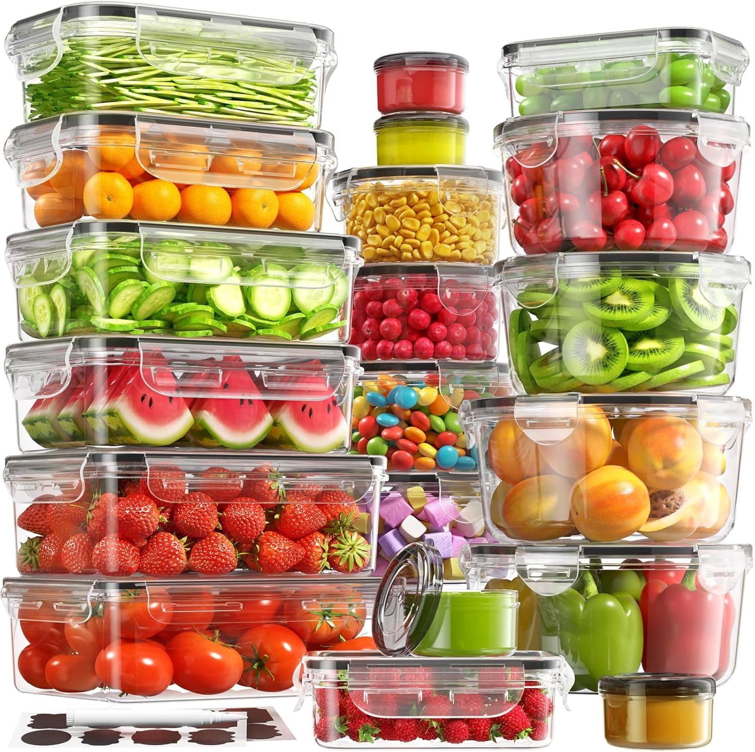 40 PCS Food Storage Containers