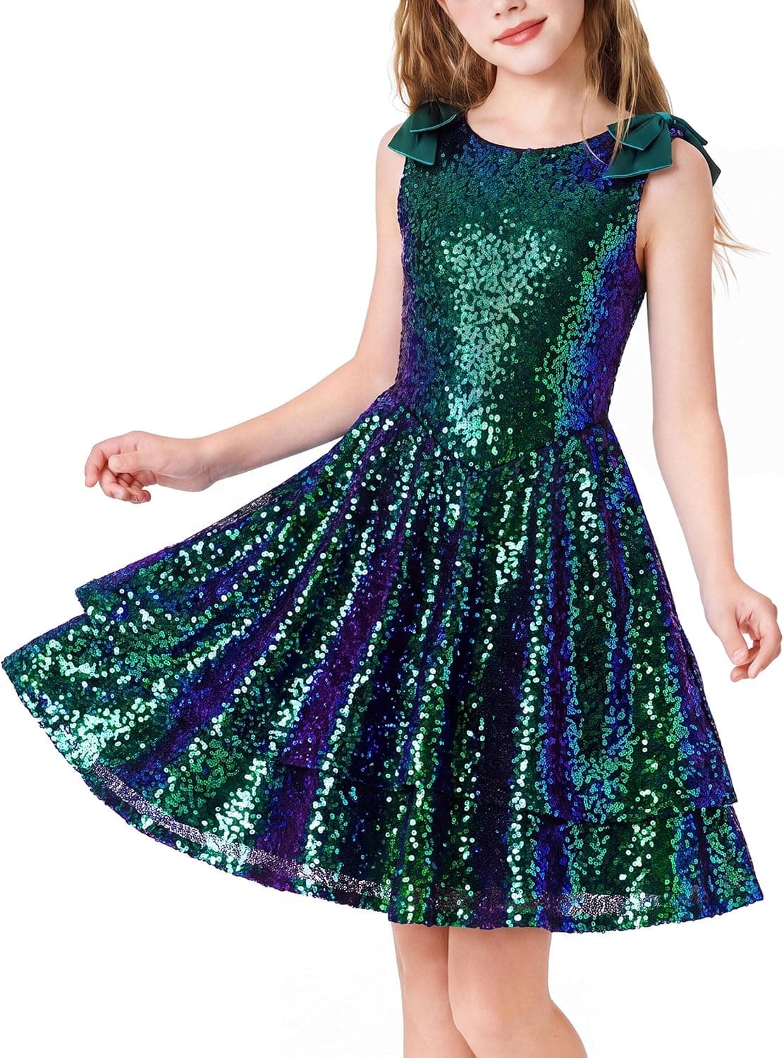 Amazon – Girls Sequin Sparkly Dresses Tween Formal Party Fancy Dresses Size 7-14 -