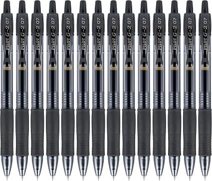 $12.99 | 14-Pack Pilot G2 Pens, Premium Refillable and Retractable Rolling Ball Gel Pens, Fine Point, 0.7mm, Black Ink at Amazon